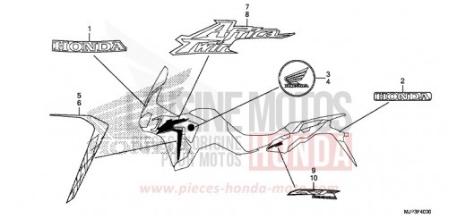 MARQUE/EMBLEME (MONOCHROME) CRF1000AG de 2016